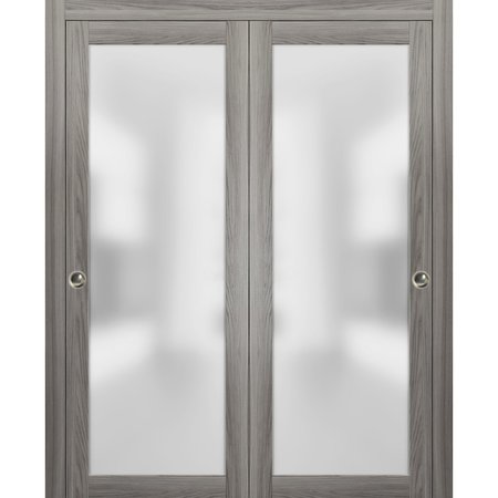 SARTODOORS Slab Interior Door, 42" x 80", Gray PLANUM2102DBD-GA-56
